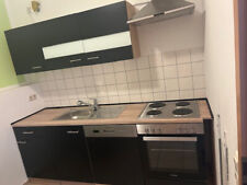 respekta Küche Küchenzeile Küchenblock Einbauküche Eiche Schwarz Merle 220 cm