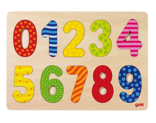 Einlegepuzzle zahlen bunt - zahlen,