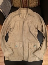 Jacke traumhaftes WILDLEDER, butterweich in hellbeige, 36/38,Vintage 70er Jahre