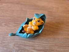 DISNEY Keramik Figur SIMBA im BLATT König der Löwen The Lion King Sammlerstück