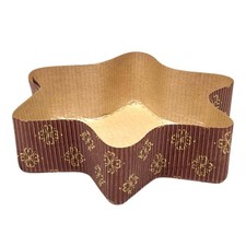 Panettone Backformen mit Stern 750 gr 5 Stück Einweg für Gebäck und Backöfen