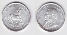 Krügerrand Silber Münze Südafrika 2023 Springbock 1 Unze Feinsilber (162871)