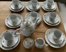  Freiberger Porzellan Sachsen Ostern Kaffeeservice 8 Pers. guter Zustand !!!