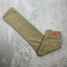 Vintage Levi's 514 Herren Cord Hose Jeans W28 L30 beige Slim Fit straight Retro