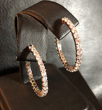 Sterling Silver CZ Hoop