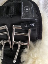 Christ Sattelgurt, Lammfell, 65cm, Mondgurt, Kurzgurt, schwarz/natur, gebraucht