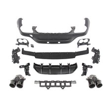 für Mercedes GLC coupe C253 Heckdiffusor Sport Doppel-Auspuff SCHWARZ 43