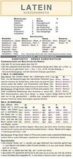 Latein - Kurzgrammatik: Die