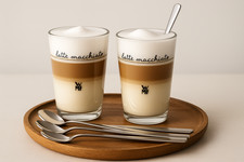 WMF Latte Macchiato Gläser mit Löffeln Set 12 teilig hitzebeständig