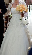 getragenes Brautkleid