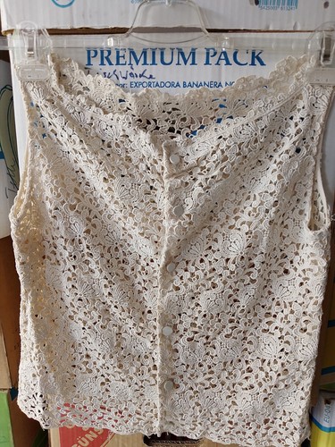 Vintage 60er häkel bluse top - 60er,