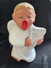 Weihnacht - Engel - Groß - Keramik - sehr gut erhalten - Weiß/Gold