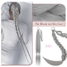 Dick Ponytail Flechten Haarteil Wrap Pferdeschwanz Haarverlängerung Extensions A
