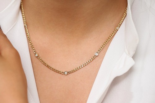 Diamant hals kette collier - hals,
