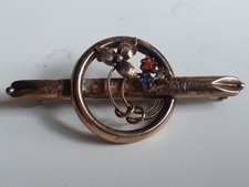 Jugendstil Brosche aus Schaumgold