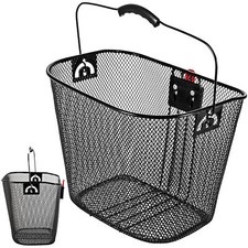 MalTrack Metallkorb Für Fahrrad Lenker Lenkerkorb mit Adapter Korb 34x25x27cm