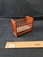 Gitterbett Kinderbett Babybett Holz Puppenstube alt