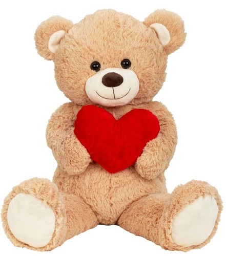 Xxl teddybär creme mit - creme, herz