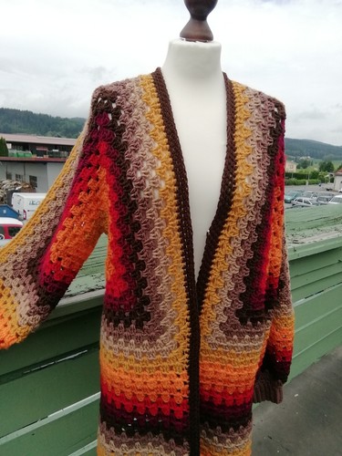 Häkeljacke hexagon cardigan - hexagon,