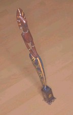 Handgeschnitzte und Bemalte Holzfigur Holzskulptur Massai Kenia Vintage