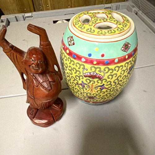 Porzellan vase mehrfarbig - vase,
