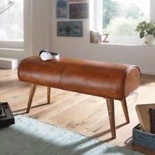 FineBuy Sitzbank Echtleder 100