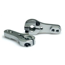 ✅ 2 x Alu Servohorn Servohebel 35 mm CNC silber 25T für Futaba,Align,Savöx,KST