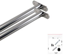 2x Turnstange Reckstange Edelstahl, Turnreck für Spielturm 125 cm, mit schrauben