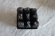 antike seltene Schlagzahlen 6 mm Rahmennummer Oldtimer