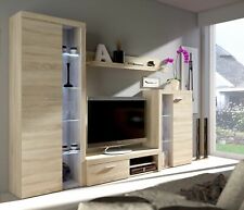 Wohnwand Rumba Anbauwand Wohnkombi Wohnzimmer Sonoma Eiche matt