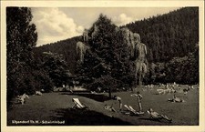 Sitzendorf Thüringen Thüringer Wald ~1940 Schwimmbad Freibad Liegewiese Menschen