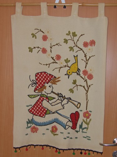 Bestickter wandbehang - bestickter,