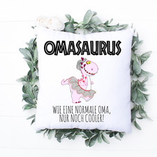 Omasaurus Kissen mit Füllung