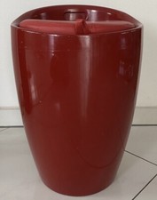 Designer Sitzhocker Deckel Rund Aufbewahrung Hocker Wäschetruhe Wäschehocker Rot