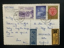 Alter Beleg 1945 Österreich St. Gilgen Nach Hatfield England
