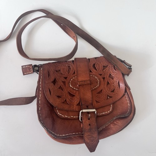Vintage getragene hellbraune