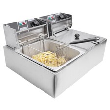 Doppel friteuse 12l edelstahl - friteuse,