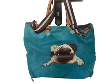 GABS  TASCHE HANDTASCHE  TÜRKIS WILDLEDER MOPS. NEUWERTIG