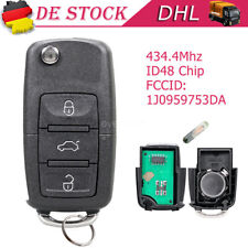 Auto Funkschlüssel 1J0959753DA 3 Tasten 434 MZ ID48 Chip HAA für VW Skoda Seat