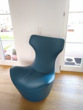 Designer-Sessel Grande Papilio wie neu - Leder petrol/türkis