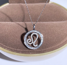 Halskette  Sternzeichen Anhänger Silber 925 Damen Zirkon, Sterling Frauen