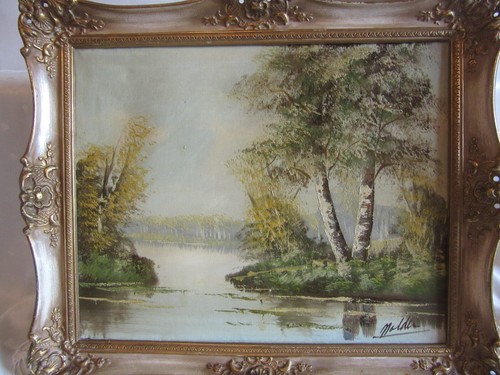 ölgemälde flusslandschaft - Ölgemälde,