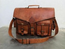 Vintage Herren-Aktentasche aus Leder Kuriertasche Arbeit Laptop (beste Wahl)