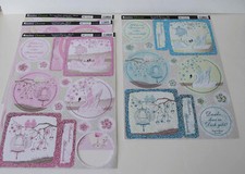 Kanban 3d Stanzbogen/ Hintergrund Karton Set  Rosa, Blau Rest!