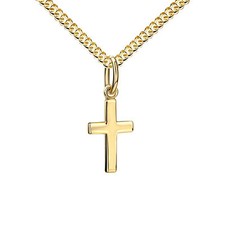Taufkreuz-Anhänger 585 Gold Goldkreuz für Damen, Herren und Kinder