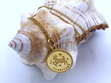 Tiffany & Co; Halskette +Anhänger Steinbock (Capricorn) in 750 Gelbgold