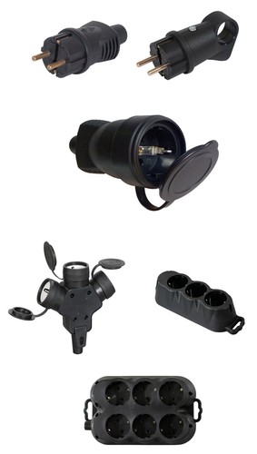 Vollgummi schukostecker - vollgummi,