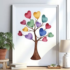 Baum Herz v1 Schablone Malen