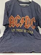 ACDC T-Shirt Herren "Let There Be Rock" Schwarz Band-Merch, Bands, Größe L