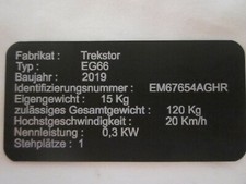 E Scooter Typenschild Drohne KFZ Schild graviert Anhänger 60 X 30 mm Gravur Alu